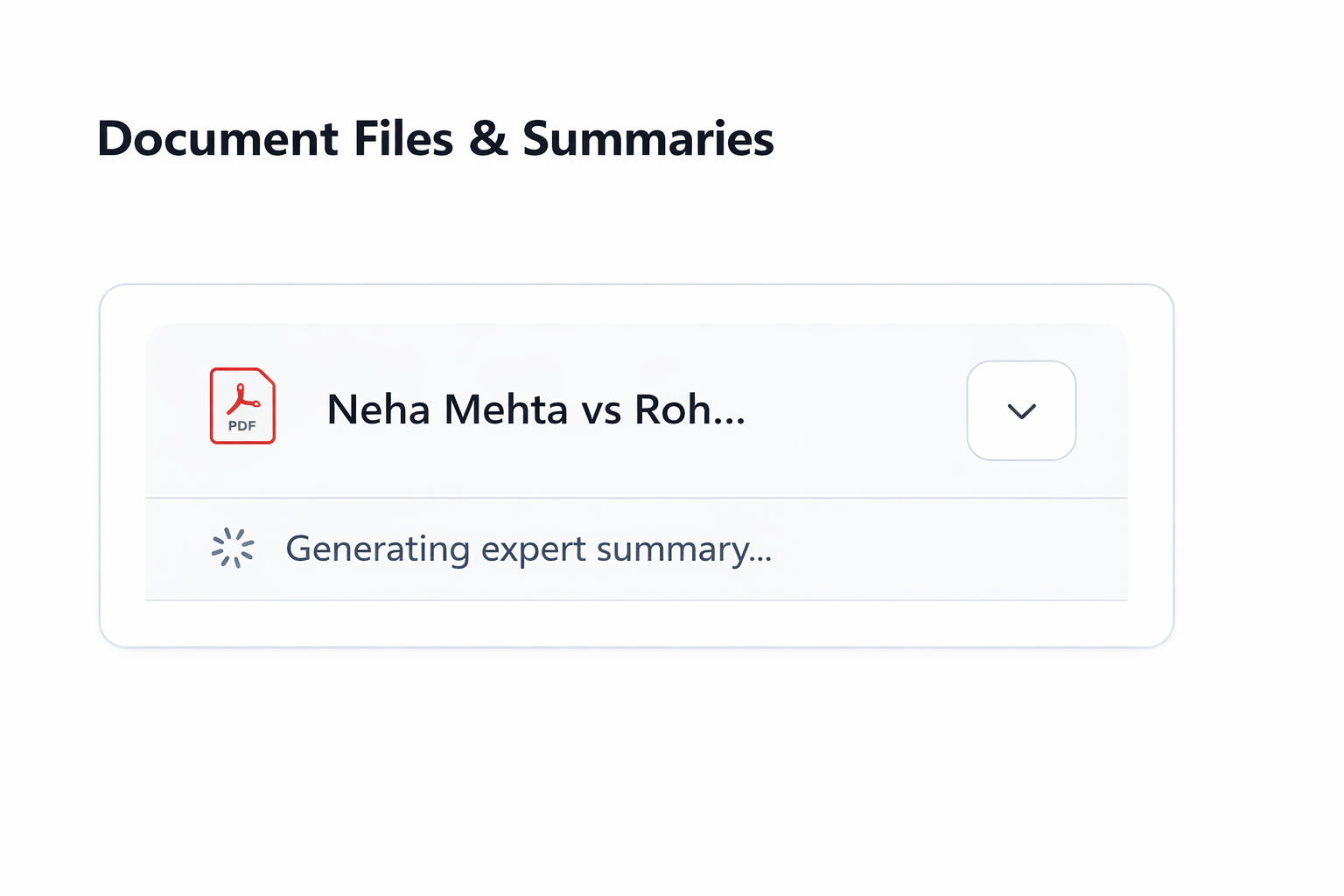 Document Processing Screenshot